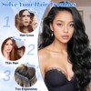 JIAMEISI Clip in Hair Extensions 4PCS Full Head Long Wavy