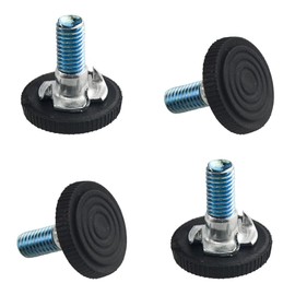 TOVOT Pack of 4 M8 Adjustable Furniture Feet, Adjustable Feet, Height-Adjustable Feet, Levelling Feet, Black for Furniture (27 x 28 mm)