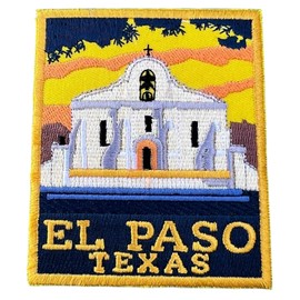 El Paso Texas Patch (3.5 inch) Embroidered Iron on Sew on Patch Badge for Travel USA Souvenir Rio Grande Holiday Emblem Craft Gift Patch