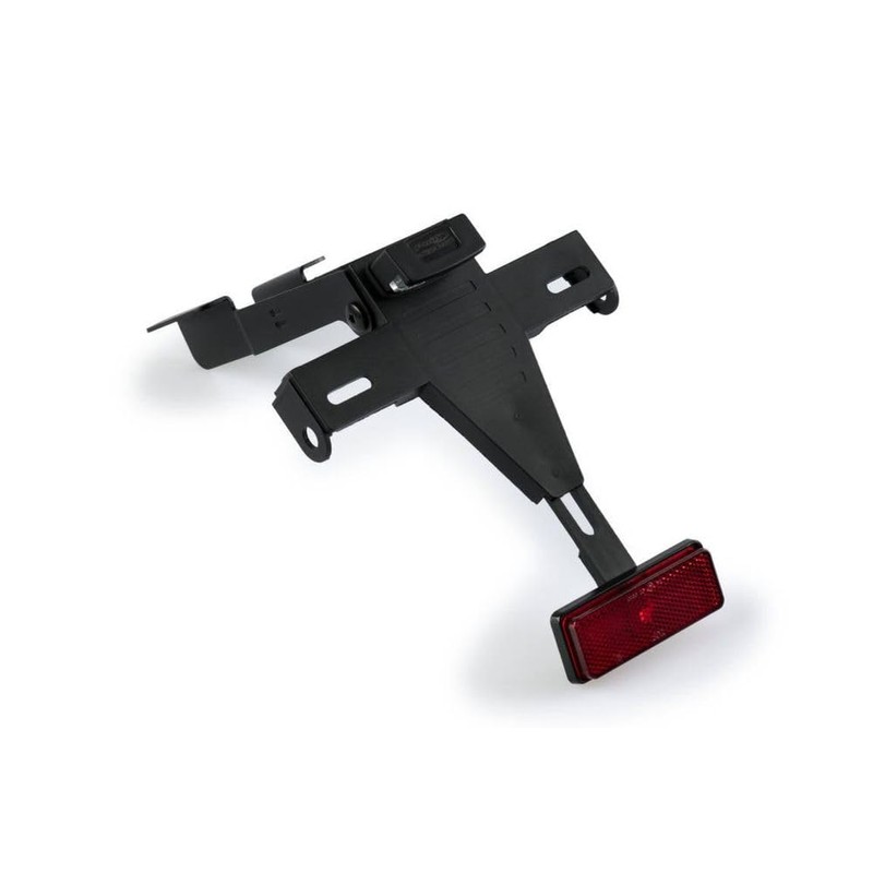 Puig 3884N Adjustable License Plate Holder with Homologated Kit, Black