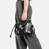 Woven Bucket Crossbody Bags for Women, Retro Leather Tote Handbag