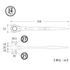 TOP Double Ended Ratchet Wrench with Shino 0.8 x 1.1