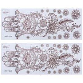 napkery Hamsa Hand Wall Decal Mandala Lotus Flower Pattern Wall Stickers 23x36inch DIY Self-Adhesive Vinyl Wall Clings for Yoga Meditation Room Living Room Bedroom Decors