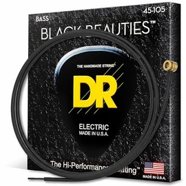 Dr Strings - Black Beauties - Cuerdas para bajo – Extra-durables, con revestimiento negro.