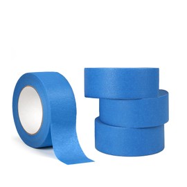 4 Rolls Masking Tape for Painting,36mm x 20m Decorators Tape, Multi-Surface Painters Tape for Indoor Decorating,DIYers, Stick Well and No Residue Left (Blue)