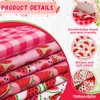 Wadukud 60PCS 25x25cm Polyester Fabric Bundles, Watermelon Pre-Cut Quilting Cotton