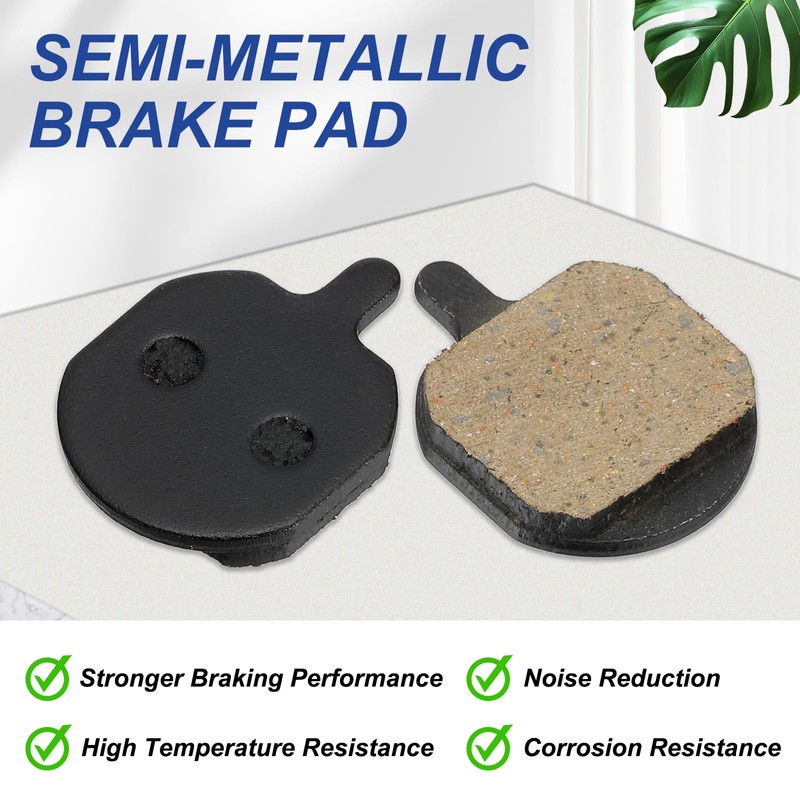 sourcing map 2set Disc Brake Pad 0.82" x 1.08" Semi-Metallic
