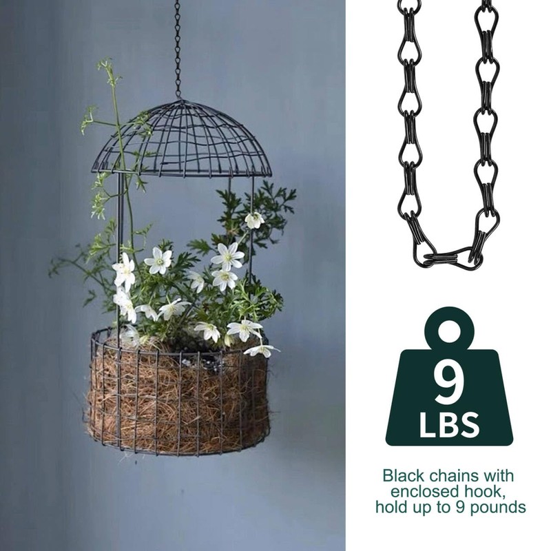 Urkupoo 6PCS Hanging Chains with S Hooks, 24.2IN Long Hanging