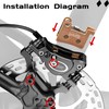 MT600 Electric Bike Disc Brake Pad Two Pairs, Suitable for