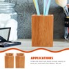 SEWACC 2pcs Pen Container Bamboo Brush Pot Stationery Organizer Pencil