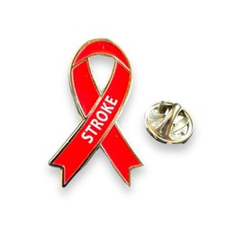 Stroke Awareness Pin Badge, Small, enamel, no gemstone