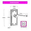 Haven Heritage Door Handle Polished Chrome Georgian Scroll Style Latch