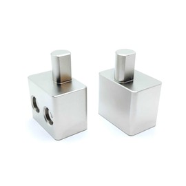 AVANKI Terminal Connector Brass with Nickel Plated Dual 0 to 0 Gauge Amp Input Reducers for 0-2 Gauge Wire 1Pair