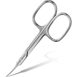 CGBE Eyebrow Scissors: Ultra Fine Precision Tip Eyebrow Scissors, Cuticle Treatment, Scissors, Cuticle Cutter, for Nail Care, Eyebrow, Eyelashes, Nose, Beard Trimming, Stainless Steel, Professional