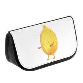 Mr. & Mrs. Panda Bestfriends Lemon Cosmetic Bag, neutral, Hand Drawn