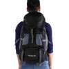 50L Waterproof Bag Camping Climbing Outdoor Travel Hiking Backpack Black
