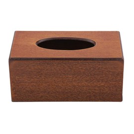 Yencoly Wood Square Tissue Box Cover,Rectangular Tissue Box Natural Elegance Wood Tissue Box Tissue Holder Decorative Holder/Organizer for Bathroom, Office Desk & Car (Brown)