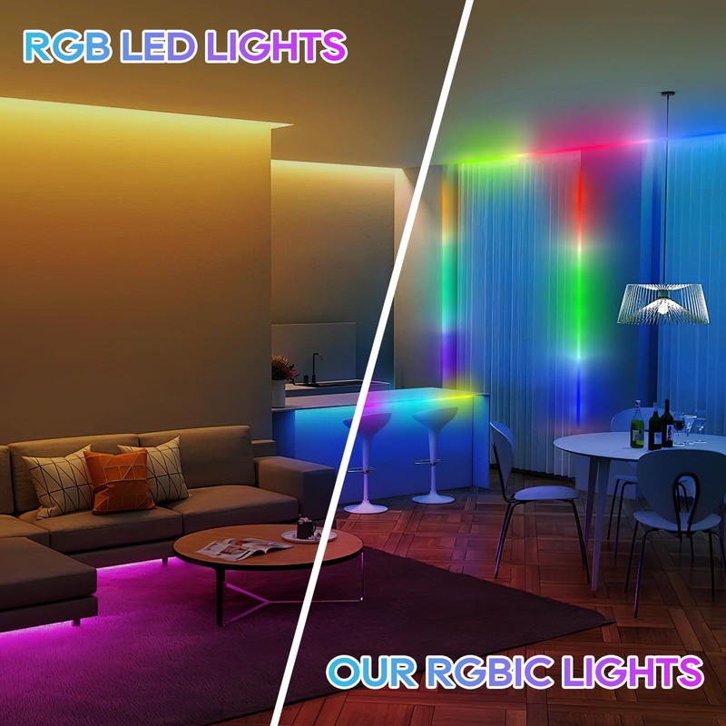 TK99SW RGBIC LED Strip, 1 m Bluetooth LED Strip Controllable