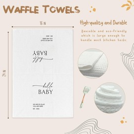 BONETAT Hello Baby Easter Kitchen Towels and White Baby Shower Decorations, Ideal for New Baby Shower, Fun Dish Drying Cloth, Perfect Easter Bathroom Decor06