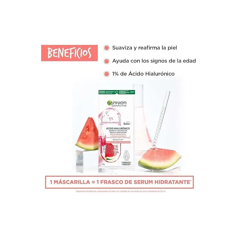 Set Mascarilla Garnier Skin Active Reafirmante Sandía Mixta