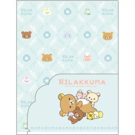 San-X Rilakkuma "Let's All Be Full and Satisfied" Multi Folder [Blue]