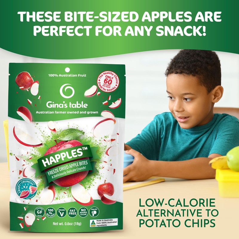 Happles Freeze Dried Apples – 100% Natural, No Added Sugar,