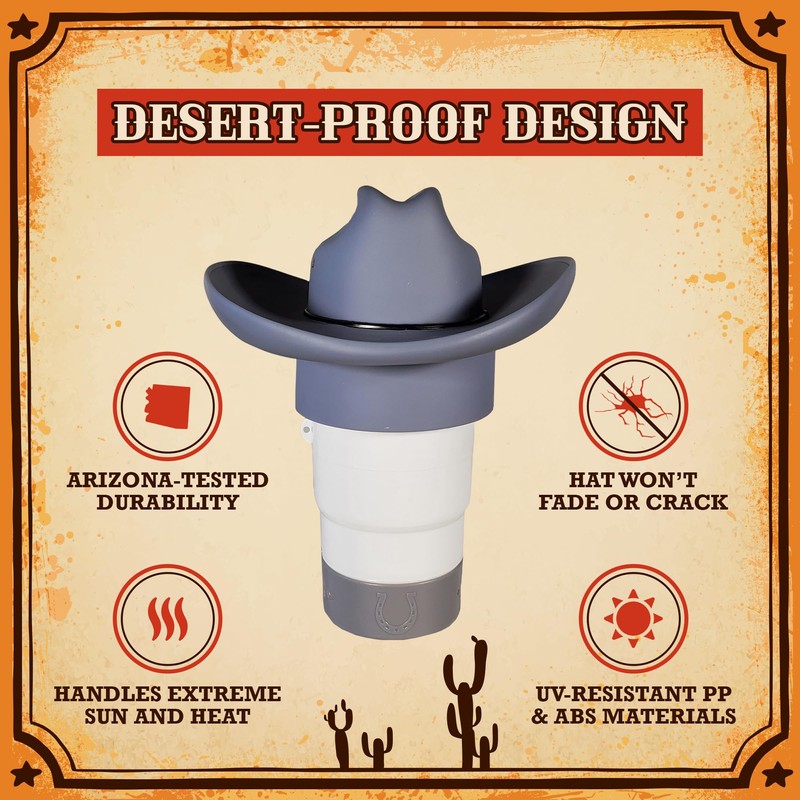 Cowboy Hat Western Floating Pool Chlorine Dispenser - Large Capacity