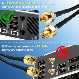 Eightwood WiFi 7 Gaming Motherboard Antenna for ASUS PC, Magnetic Base