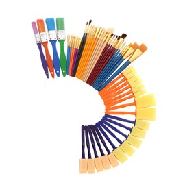 Kisangel 1 Set Painting Brush Kit Early Education Art Supplies for Boys and Nylon and Sponge Brushes for Kindergarten Doodling Drawing and Creative Learning