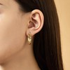 Aprilery 18K Gold Plated Hoop Earrings for Women, Trendy Cubic