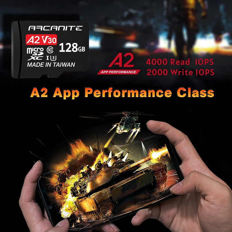 ARCANITE microSD Memory Card with Adapter 128 GB