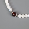 COAI Women's Beaded Bracelet Garnet Moonstone Bracelet Crystal Bracelet for