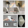 Tsnamay 2 Pcs Wall Split Flange, ABS Square Self-Adhesive Escutcheon