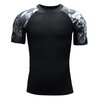 HUGE SPORTS Men's Splice Sun Protection Rash Guard Short Sleeves(Lion,S)