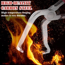 Upgrade Electrical Disconnect Pliers 60 Degree, 60° Curved Jaw Automotive Connector Plier, Long Spark & Fuel Line Gasoline Clamping Tool for Car Repair Push Tab Style Plugs (60° Bend)