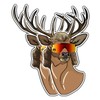 United by Color Deer Mullet Sticker (2Pack) Large 5" -