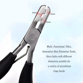 Fusion Bond Crusher Tool for Keratin Hair Extensions Flat Tip Pre-Bonded Hair Extension Pliers Professional Hair Loop & Styling Tool