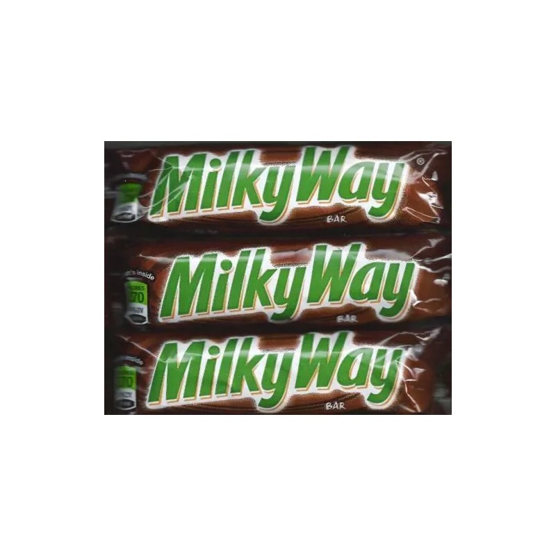 MILKY WAY MILK CHOCOLATE SINGLE SIZE CANDY BARS 1.80 oz
