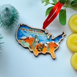 BlinkWishes Cactus Christmas Ornament, Christmas Hanging Ornament for Cactus Lover, Cactus Gift Tree Decor, Succulent Ornament, for Cactus Fans