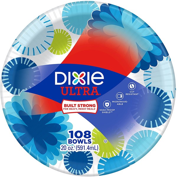 Dixie Ultra Paper Bowls, 20 oz, 108 Count