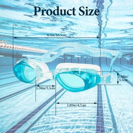 JFMANMSDS Swimming Goggles, Crystal Clear Vision, Anti Fog No Leaking Goggles with Nose Clip and Earplugs, For Adult Women Men Teenager & Kids (Blue)