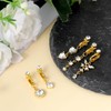 Josojoou 5PCS Fake Belly Button Piercing with Contains Zircon, Gold