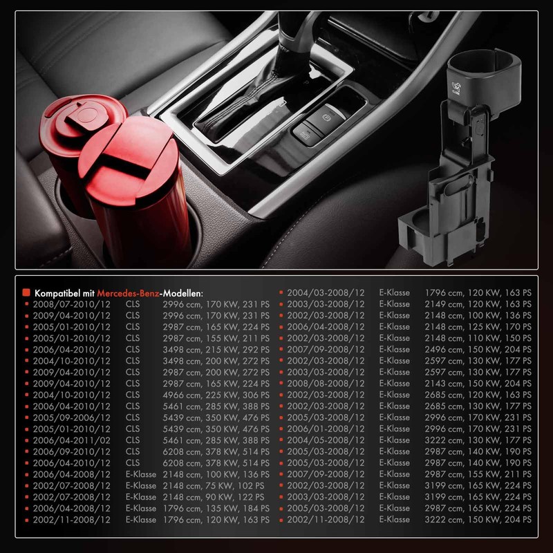 Frankberg 1 x Drink Holder Compatible with E-Class W211 E55-E500