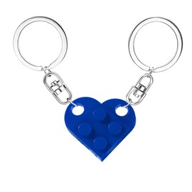 MPK Heart-Shaped Keychain Set – Matching Keychains for Couples, Valentine's Day Gift, Romantic Love Keychain for Him and Her