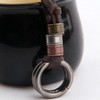 ENSIANTH Glasses Holder Necklace O-Ring Adjustable Leather Cord Necklace, A,