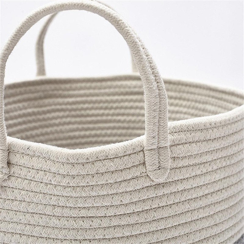 Cat-Shaped Cotton Rope Storage Basket for Pet Toy Organization –