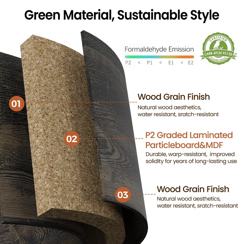 RoyalCraft Console Table with Storage and Rattan Drawers, Boho Entryway