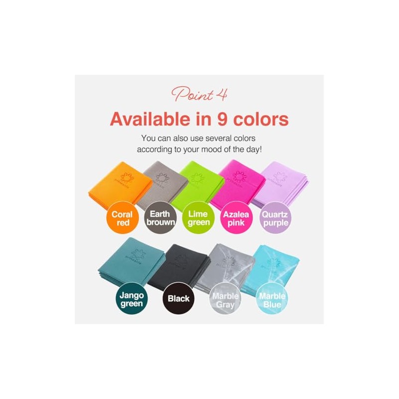 Primasole - Alfombrilla plegable para yoga, pilates, 1/4 de grosor,