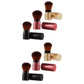 FRCOLOR 6 Pcs Foundation Brush Makeup Accessories Retractable Powder Brush Foundation Makeup Brush Concealer Makeup Powder Brush Retractable Makeup Brush Cosmetic Cream Plastic Travel