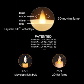 CozierGlow 3 Wick Wax Flameless Candles Flickering with Remote Timer, 3D Moving Flame Led Candles up to 560 Hours with 2DDBetteries, D 5 Inches x H 6.5 Inches, Remote Included (Ivory, 6.5)